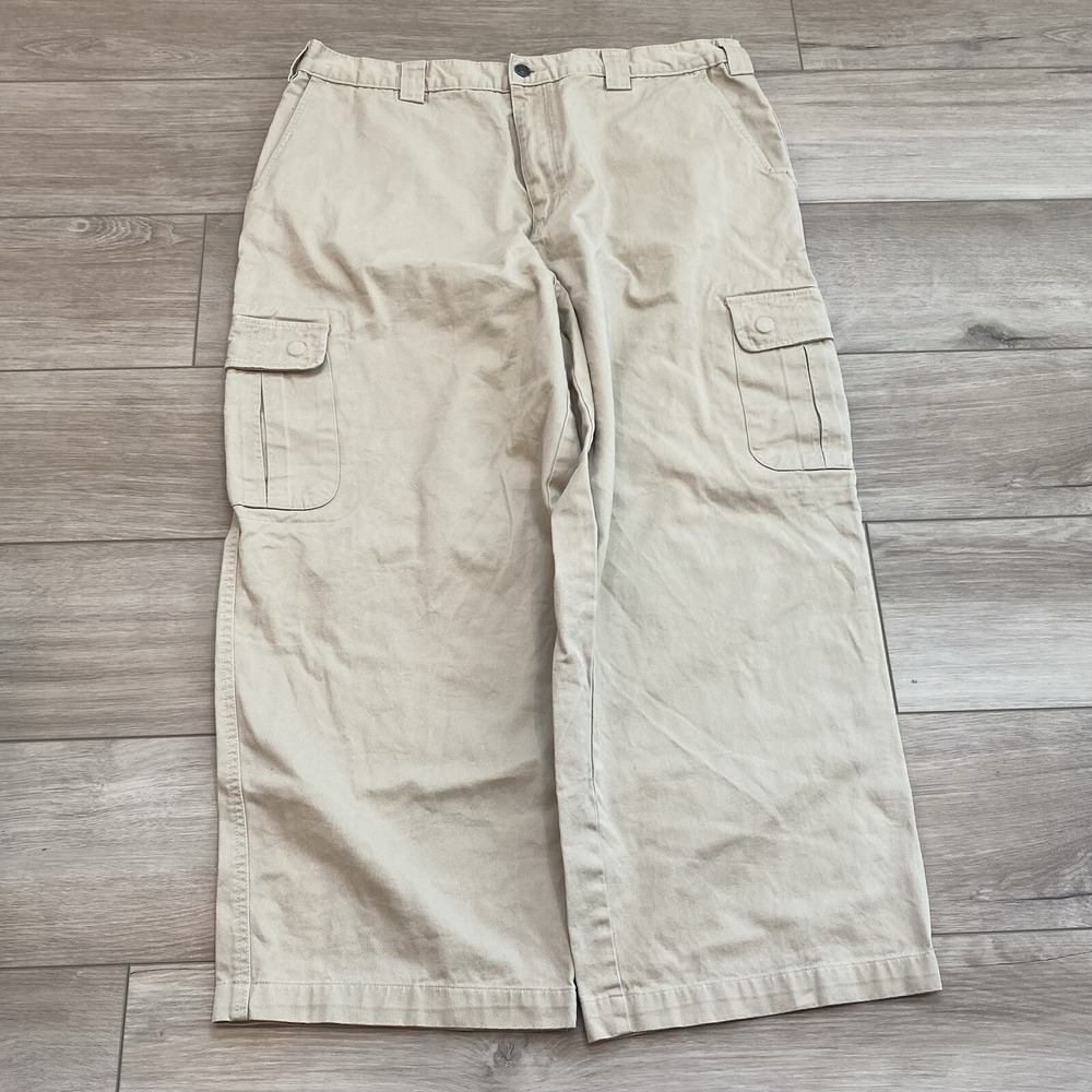 No Fear Pants Y2K Baggy Cargo Khaki Pants Men's Size 38x26.5 Skater Grunge 2000s